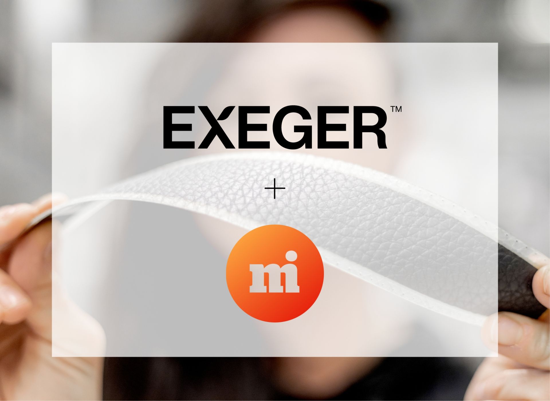 flexible solar cell with exeger and mobile interaction logos 