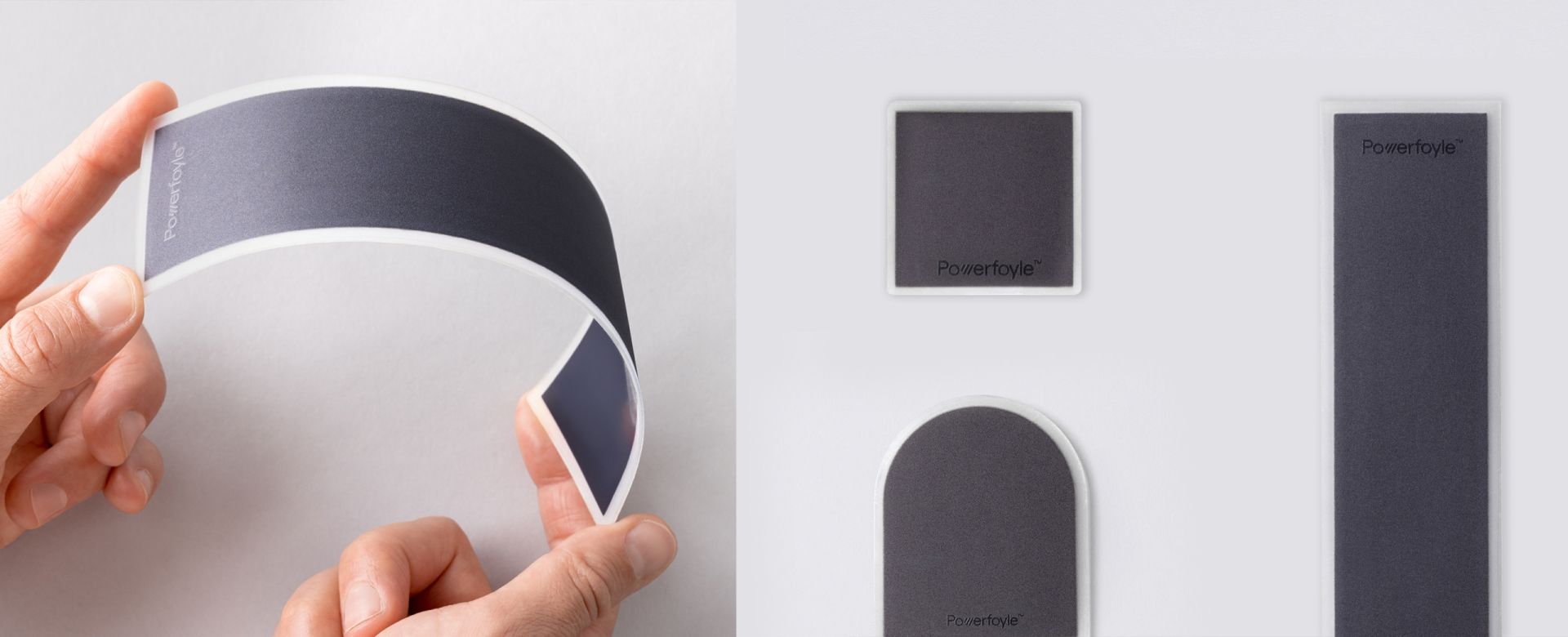 Powerfoyle solar cells in various shapes and sizes