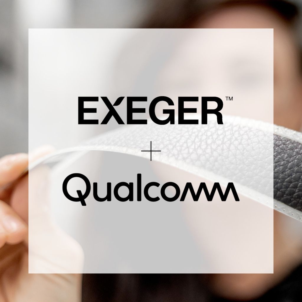 flexible solar cell wiht exeger and qualcomm logos